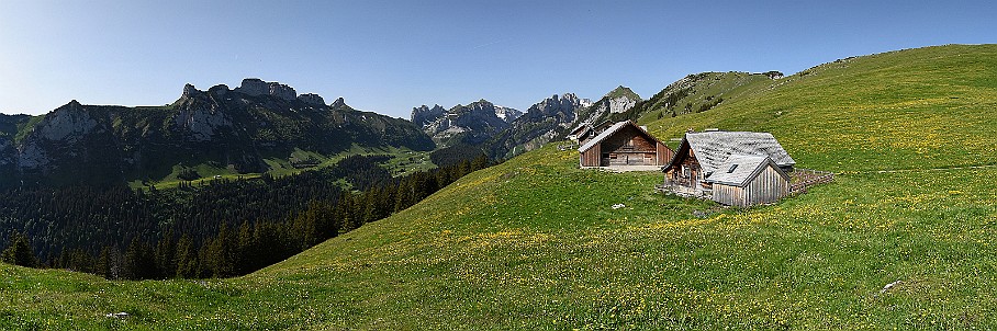 Panorama Alp Sigel (Mittelhuetten) Pano­rama Alp Sigel (Mittel­hütten)