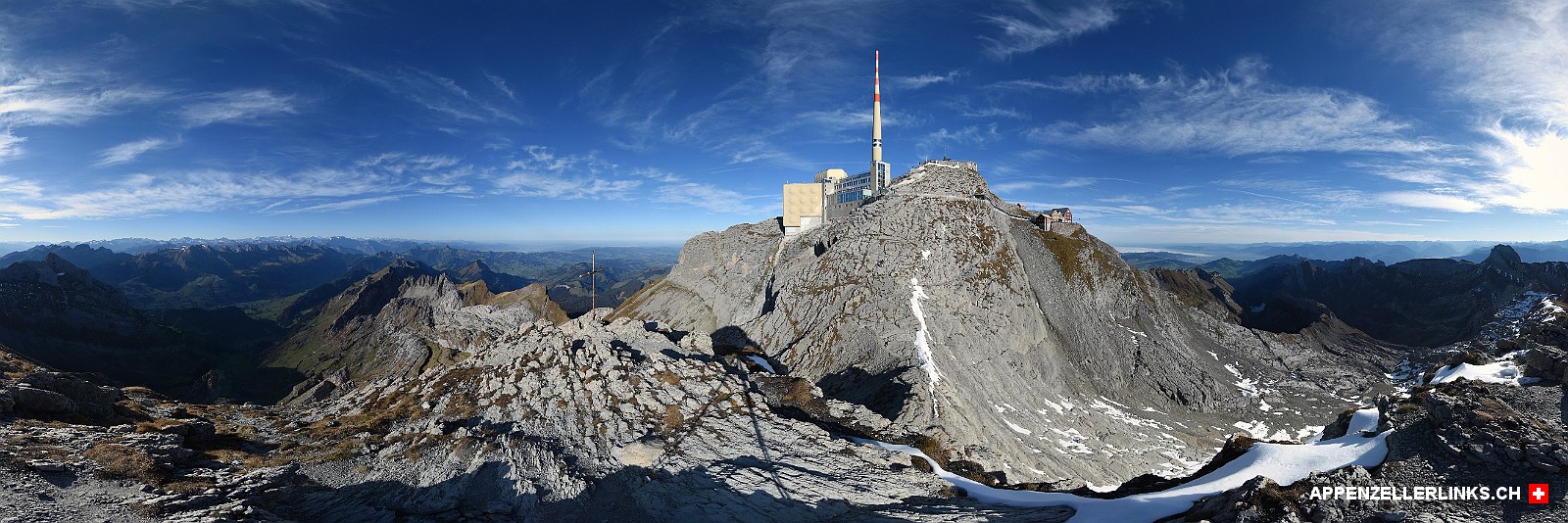Panorama vom Säntis im Alpstein