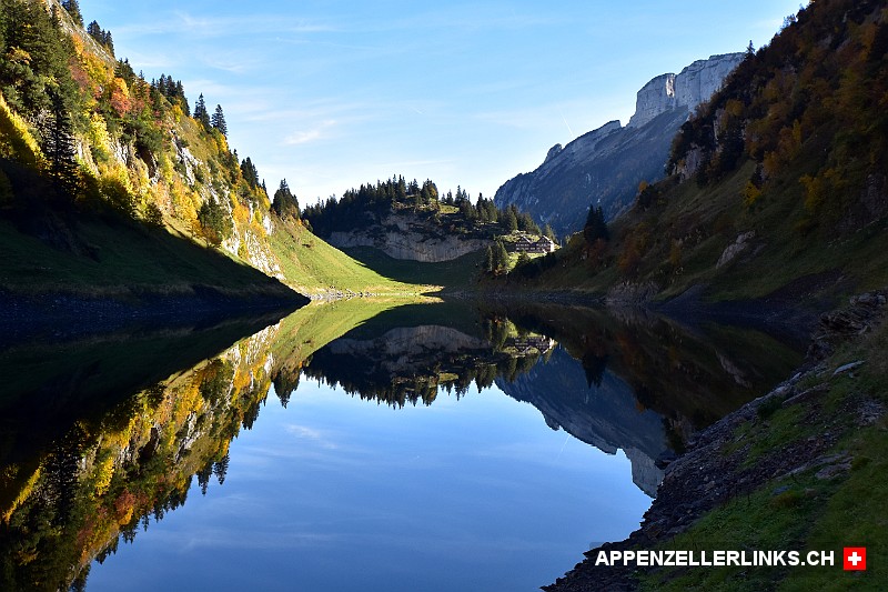 Spiegelglatter Faehlensee im Alpstein