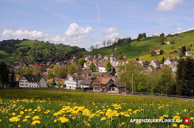 Dorfansicht von Gais AR im Appenzeller Mittelland