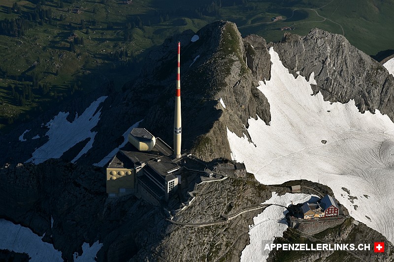 Der Säntis im Alpstein aus der Vogelperpektive
