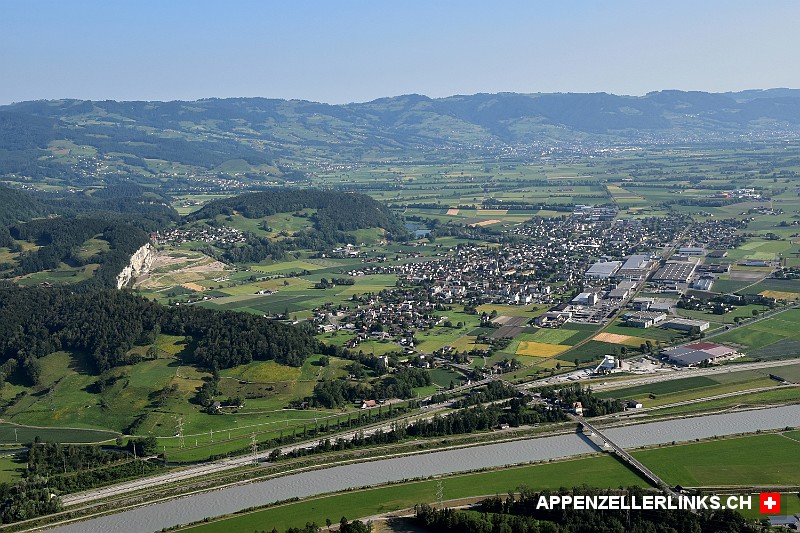 Blick auf Oberriet im Rheintal