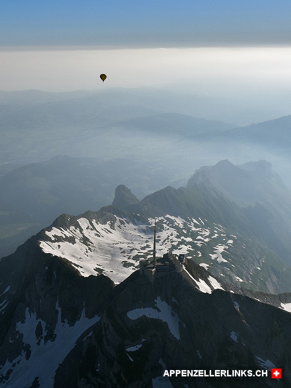 Die Saentisballonfahrt macht ihrem Namen alle Ehre