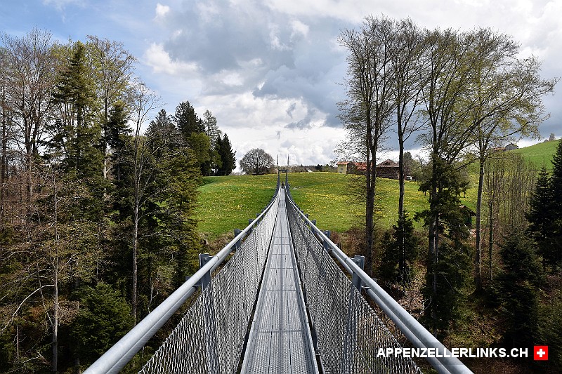 Haengebruecke Grub im Appenzeller Vorderland Hän­ge­brü­cke Grub im Ap­pen­zel­ler Vor­der­land