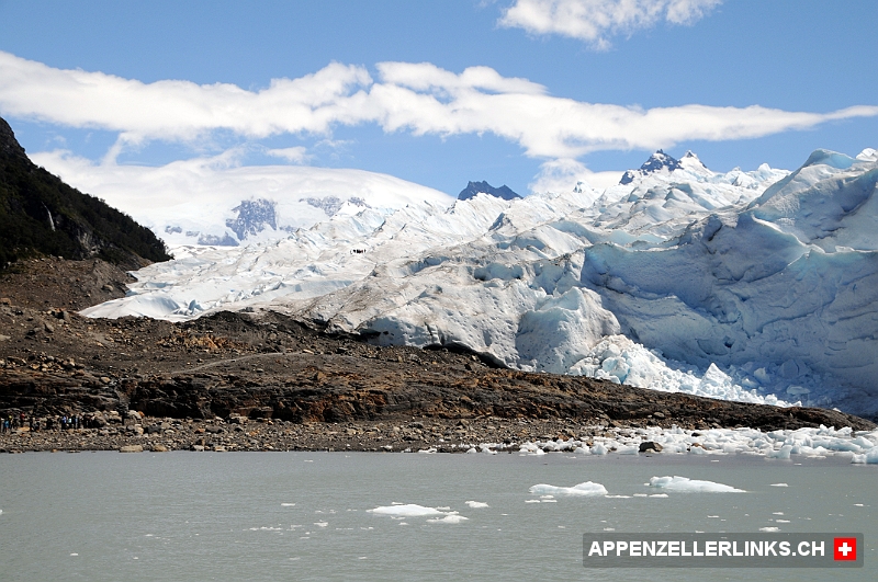 Am Rand der Gletscherzunge des Perito Moreno 
