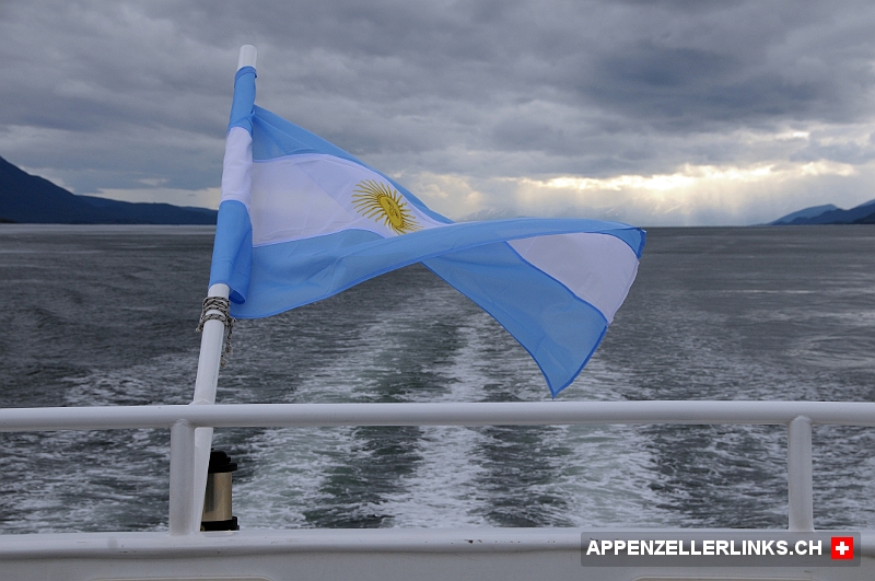 Fahrt auf dem Beagle-Kanal zwischen Argentinien und Chile 