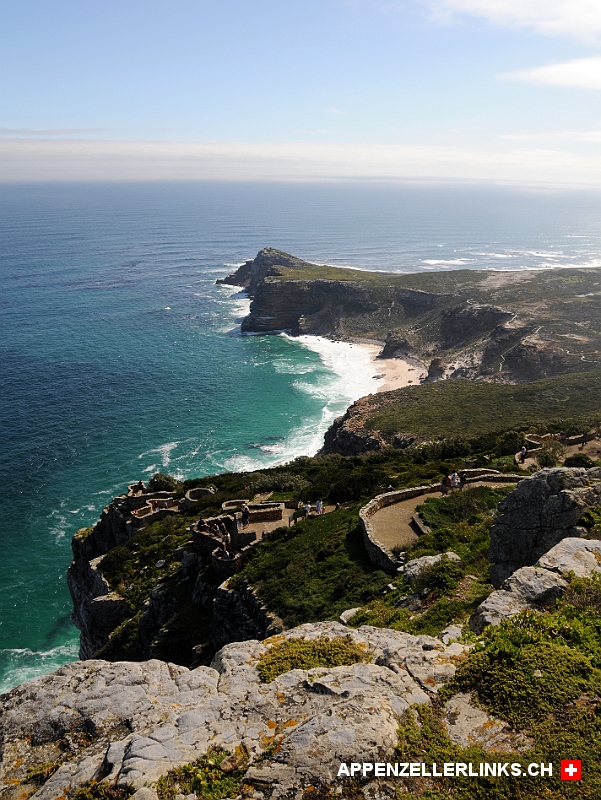 Blick vom Cape Point in Richtung Cape of Good Hope 