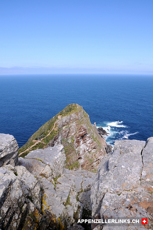 Blick zur Spitze des Cape Point (mit kleinem Leuchtturm) 