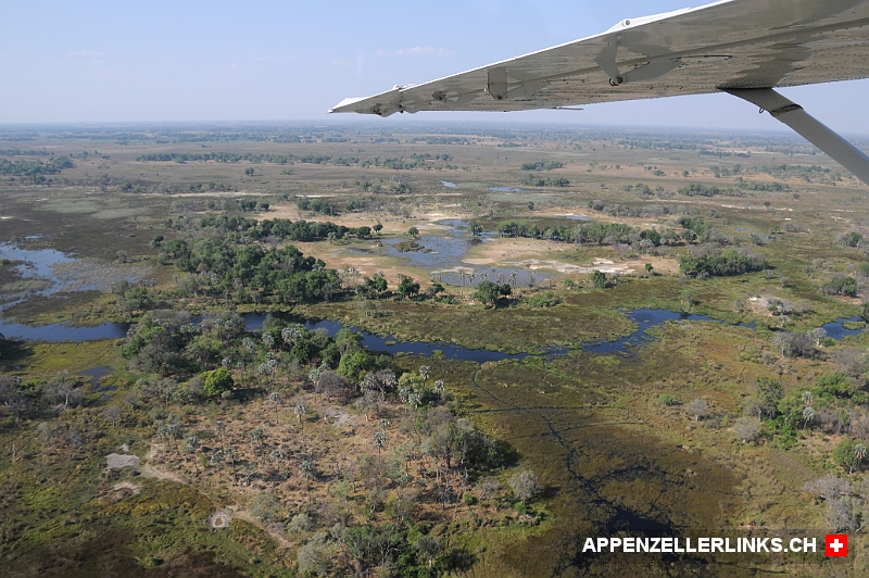 Okavango-Delta aus der Vogelperspektive 