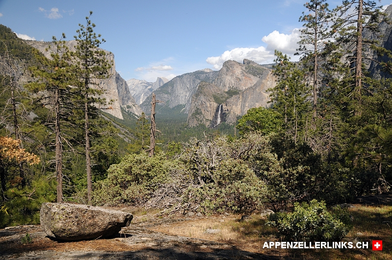 Blick ins Yosemite Valley in Kalifornien 