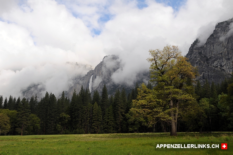 Upper Yosemite Fall vom Yosemite Valley aus gesehen