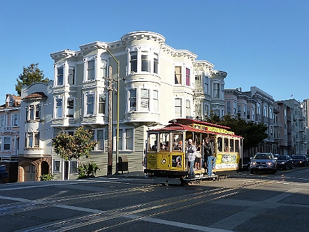 Cable Car in den Strassen von San Francisco